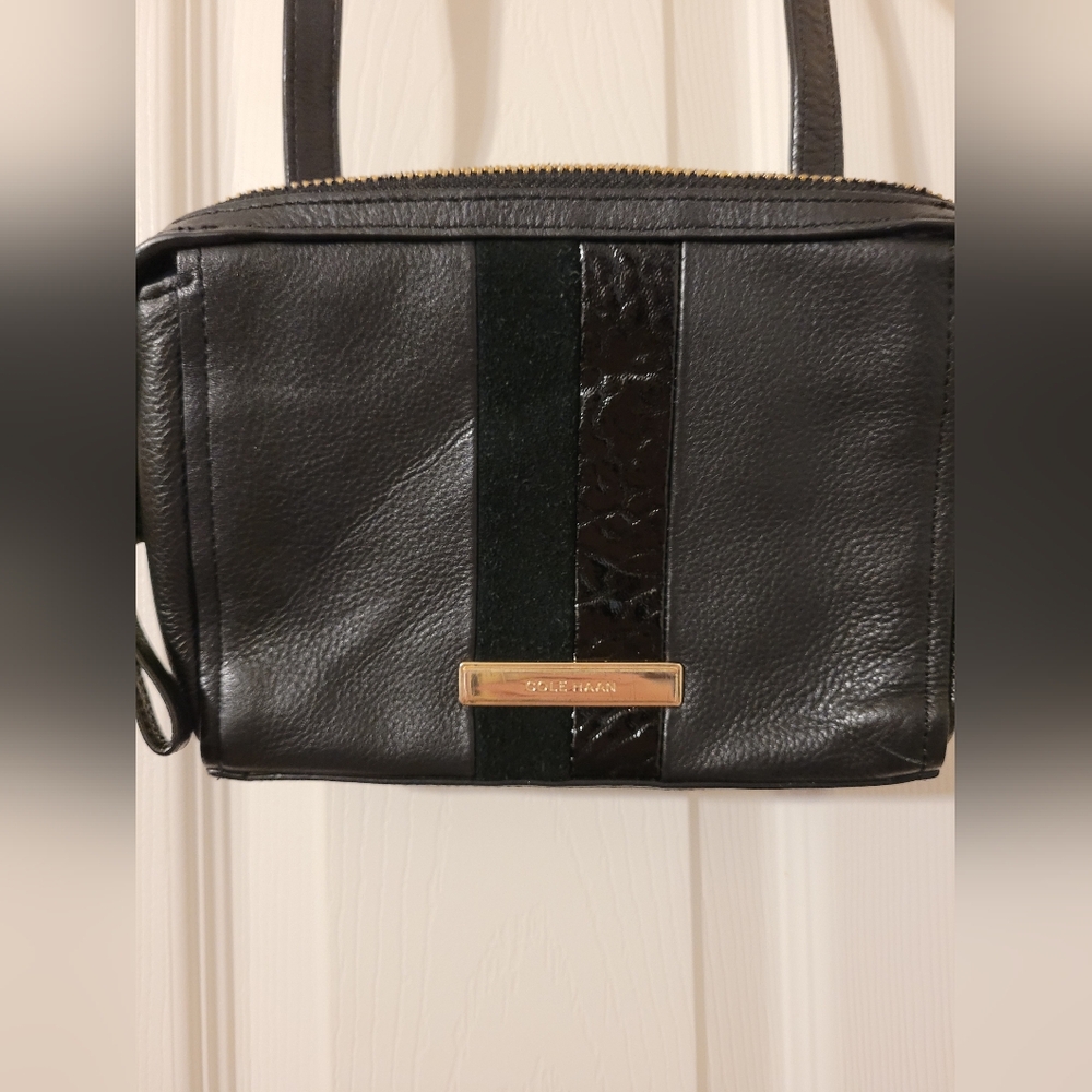 Cole Haan Black Leather Crossbody Bag
